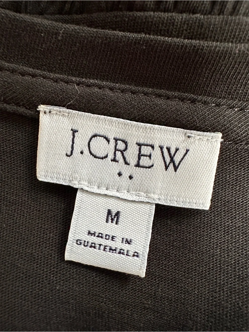 J. Crew Black Tiered Cotton T-Shirt Midi Dress, Size Medium — New Without Tags